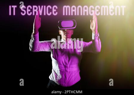 Conceptual display It Service Management, Word Written on Activity Directed by Policies Lifecycle of Technology Stock Photo