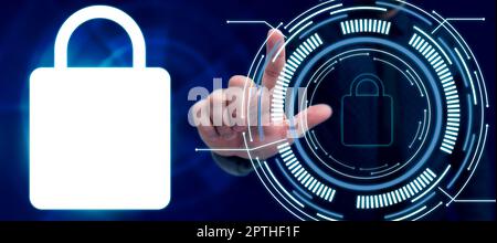 Business Man Presenting New Futuristic Technologies. Stock Photo