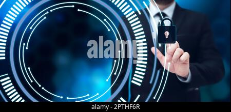 Business Man Presenting New Futuristic Technologies. Stock Photo