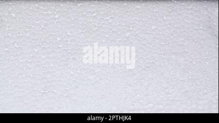 White polystyrene foam board, High quality styrofoam texture background, Close up of a porous white surface Stock Photo