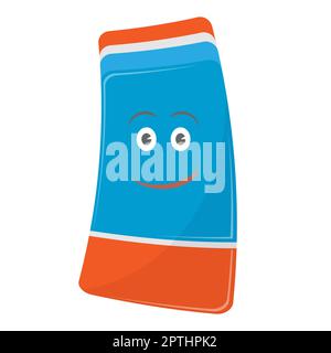 Cute Colored Eraser Icon Isolated on White Background. Stock Vector