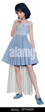 Beautiful Vintage Dress Isolated On White Background Stock Photo
