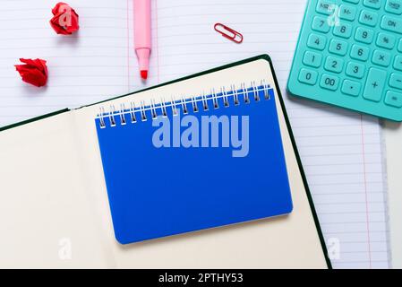 Multiple Assorted Collection Office Stationery Photo Placed Over Table Stock Photo
