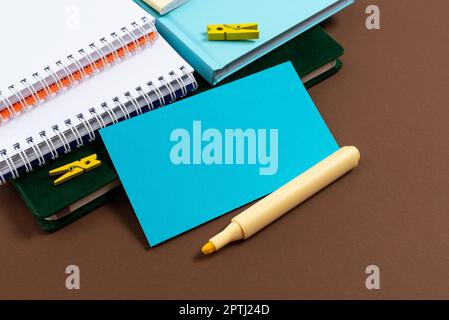 Multiple Assorted Collection Office Stationery Photo Placed Over Table Stock Photo