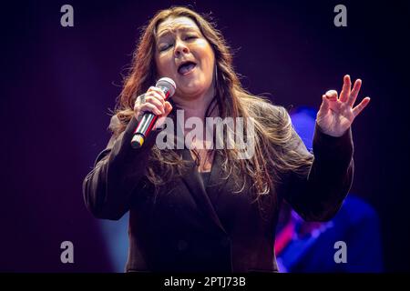 Huntsville, United States. 25th Apr, 2023. Gretchen Wilson performs at Still Playin' Possum - George Jones Tribute at Propst Arena on April 25, 2023 in Huntsville, Alabama. Credit: Jamie Gilliam/The Photo Access Credit: The Photo Access/Alamy Live News Stock Photo