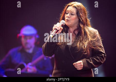 Huntsville, United States. 25th Apr, 2023. Gretchen Wilson performs at Still Playin' Possum - George Jones Tribute at Propst Arena on April 25, 2023 in Huntsville, Alabama. Credit: Jamie Gilliam/The Photo Access Credit: The Photo Access/Alamy Live News Stock Photo