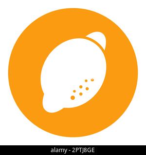 Lemon isolated design vector icon. Fruit sign Stock Vector