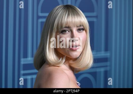 New York, USA. 27th Apr, 2023. Anya Taylor-Joy walks the carpet as Tiffany  & Co. celebrates the reopening of their NYC flagship store 'The Landmark',  New York, NY, Thursday April 27, 2023. (