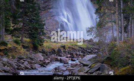 Beautiful Krimml waterfalls in Austria Stock Photo