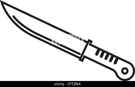 kitchen knife line vector icon illustration design template Stock Vector