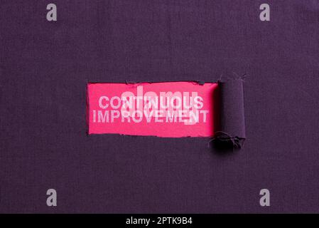 Writing displaying text Continuous Improvement, Business idea making small consistent improvements over time Stock Photo