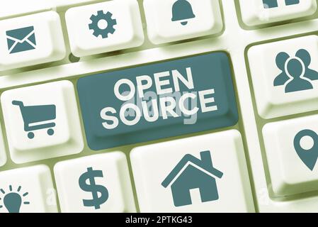 Inspiration showing sign Open Source, Conceptual photo denoting software which original source code freely available Stock Photo