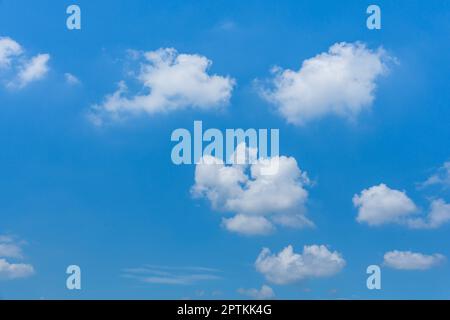 Blue sky background with white clouds Stock Photo