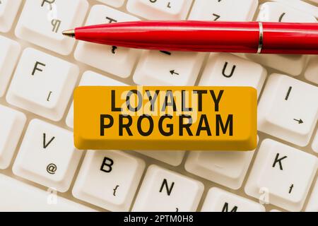 Handwriting text Loyalty Program, Concept meaning marketing effort that provide incentives to repeat customers Stock Photo