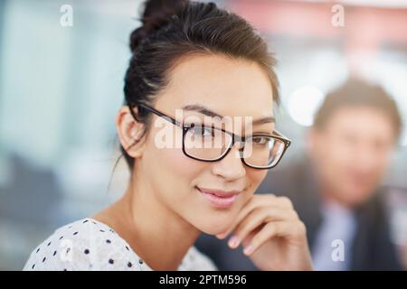 My career is going places. Portrait of a young designer at work in an office Stock Photo