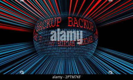 Back up binary data sphere concept Stock Photo