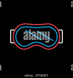 Classic snowboard ski goggles vector icon Stock Vector