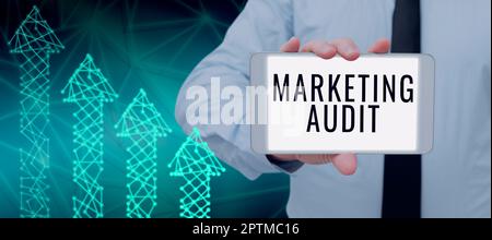 Text showing inspiration Marketing Audit, Internet Concept examination and analysis of the marketing activities Stock Photo
