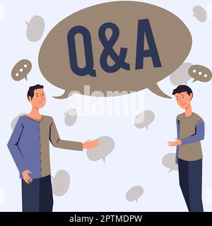Inspiration showing sign Q A, Internet Concept defined as questions being asked and answers Stock Photo