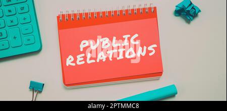 Text caption presenting Public Relations, Business showcase Communication Media People Information Publicity Social Stock Photo
