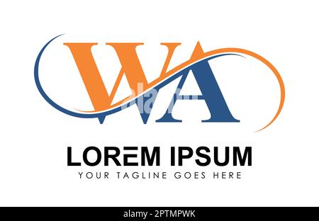 Monogram Logo Vector Initial Letters WA Stock Vector