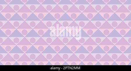 Purple triangles and dots abstract geometric seamless pattern background Stock Vector