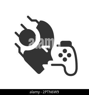 Game bot app icon. Artificial intelligence software algorithms. Virtual  reality. Non-player character. NPC. Video games. UI/UX user interface. Web  or Stock Vector Image & Art - Alamy