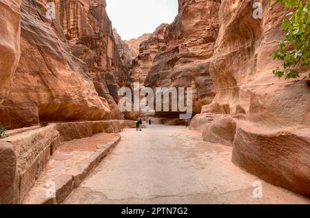 As Siq the main entrance of Petra Stock Photo