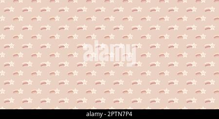 Shooting stars seamless repeat pattern background. Stock Vector