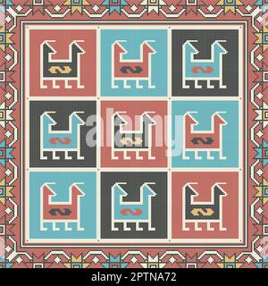 Kilim pattern 72 Stock Vector