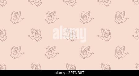 Teapots seamless repeat pattern background vector Stock Vector