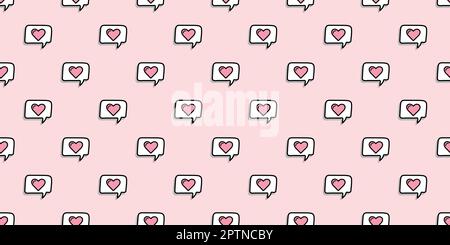 Love, heart messages  seamless repeat pattern background Stock Vector