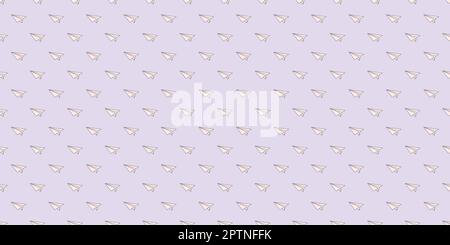 Pastel paper plane seamless repeat pattern vector background Stock Vector