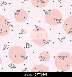 Pastel pink hearts, seamless vector pattern Stock Vector