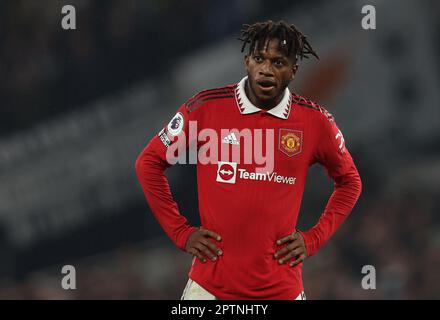 London, UK. 27th Apr, 2023. Fred of Manchester United during the Premier League match at the Tottenham Hotspur Stadium, London. Picture credit should read: Paul Terry/Sportimage Credit: Sportimage Ltd/Alamy Live News Stock Photo