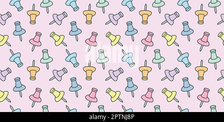Colorful paper pins seamless repeat pattern background Stock Vector
