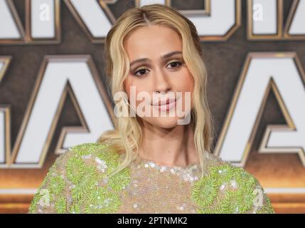 Los Angeles, USA. 27th Apr, 2023. Maria Bakalova arrives at the GUARDIANS OF THE GALAXY VOL. 3 World Premiere held at the The Dolby Theater in Hollywood, CA on Thursday, ?April 27, 2023. (Photo By Sthanlee B. Mirador/Sipa USA) Credit: Sipa USA/Alamy Live News Stock Photo