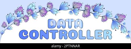 Writing displaying text Data Controller, Word for person who determines the purposes of the data to process Stock Photo