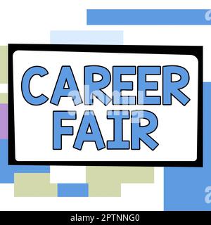 Conceptual caption Career Fair, Business approach an event at which job seekers can meet possible employers Stock Photo