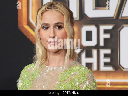 Los Angeles, USA. 27th Apr, 2023. Maria Bakalova arrives at the GUARDIANS OF THE GALAXY VOL. 3 World Premiere held at the The Dolby Theater in Hollywood, CA on Thursday, ?April 27, 2023. (Photo By Sthanlee B. Mirador/Sipa USA) Credit: Sipa USA/Alamy Live News Stock Photo