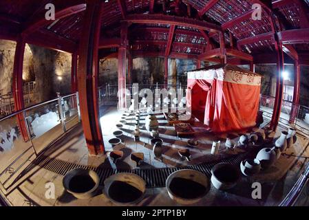 BAODING, CHINA - APRIL 28, 2023 - The reception room of the master of the middle chamber of Liu Sheng's tomb in Baoding city, Hebei province, China, A Stock Photo