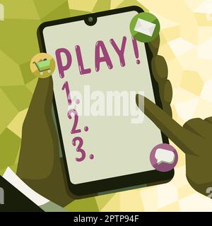 Conceptual display Play, Business concept engage in activity for enjoyment and recreation Having fun friends Stock Photo