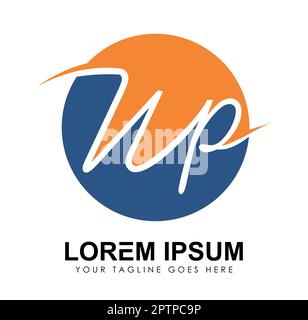 Monogram Logo Vector Initial Letters WP Stock Vector