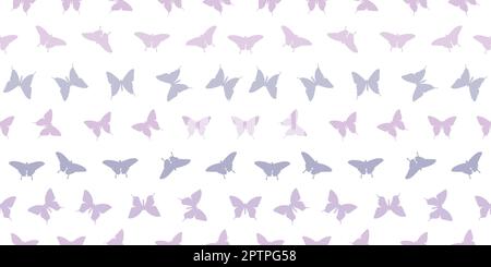 Butterfly silhouette seamless vector pattern background Stock Vector