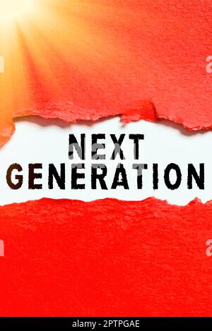 Handwriting text Next Generation, Conceptual photo product that has been developed using the latest technology Stock Photo