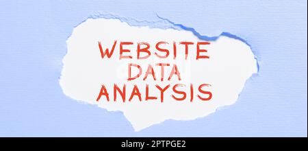 Text caption presenting Website Data Analysis, Internet Concept analysis and report of web data for enhancing webpage Stock Photo