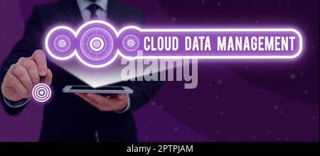 Inspiration showing sign Cloud Data Management, Business concept A technique to manage data across cloud platforms Stock Photo