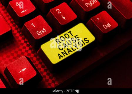 Writing displaying text Root Cause Analysis, Business approach Method of Problem Solving Identify Fault or Problem Stock Photo