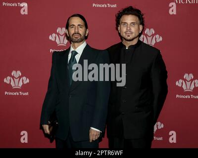 Fashion designer Marc Jacobs, right, and boyfriend Char Defrancesco attend  the premiere of Focus Features' The Beguiled at Metrograph on Thursday,  June 22, 2017, in New York. (Photo by Evan Agostini/Invision/AP Stock