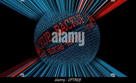 Back up binary data sphere concept Stock Photo